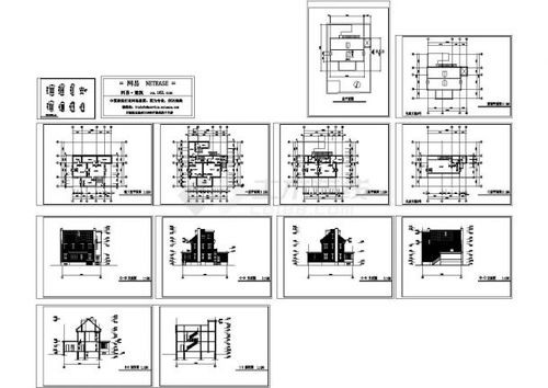 房屋设计图纸平面图立面图剖面图,房屋设计图 图纸