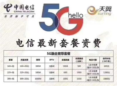 中国电信宽带套餐资费一览表2023(中国电信手机套餐资费一览表2023)